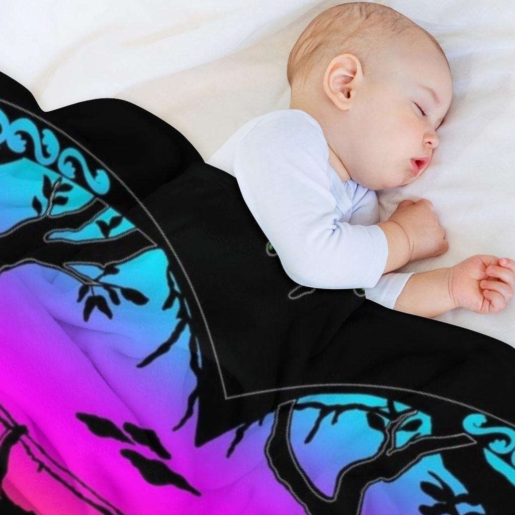 Sloth Rainbow Heart Throw Blanket christmas decoration Bed warm for winter Picnic Blankets