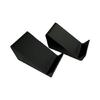 Speaker Tilt Risers for Desktop Use, Pair of Black Inclined Supports with Raised Front Lip and No Separate Mounting Parts