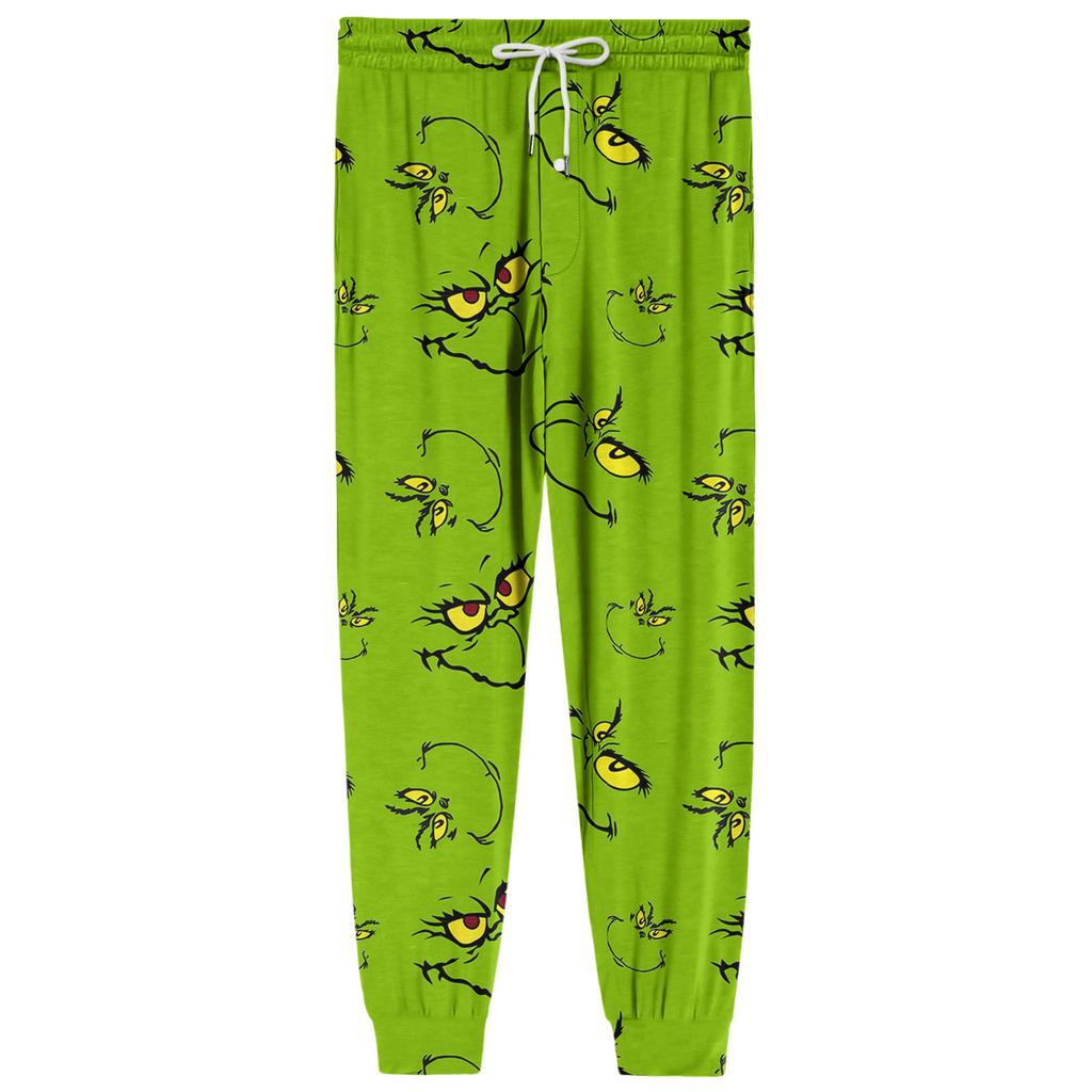 Men's Drawstring Pocket Cuffed Casual Pants Home Sleep Pants