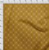 oneOone Cotton Flex Dark Mustard Fabric Small Motif Ikat Sewing Craft Projects Fabric Prints By Yard 40 Inch