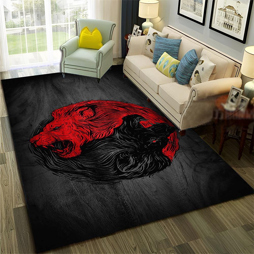 Chinese 3D Tai Chi Bagua Yin Yang  Carpet Rug for Home Living Room Bedroom Sofa Doormat Decor,Child Area Rug Non-slip Floor Mat