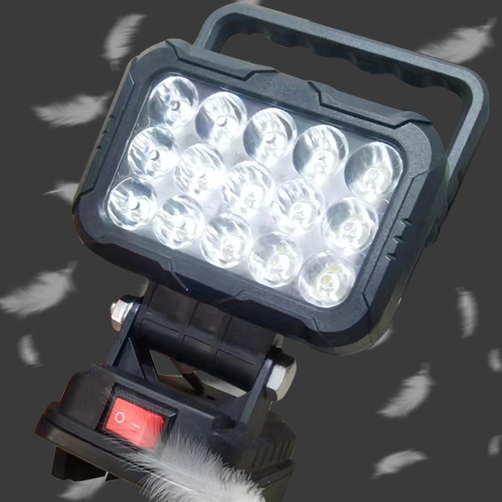 15 Beads LED Working Light Spotlight Portable Lamp Hand Lantern For Makita 18V Li-ion Battery Tool Accessories Emergency Light