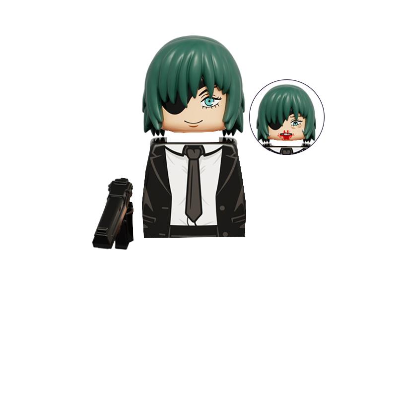 

Японские аниме-фигурки, человек-бензопила, Denji Pochita Katana, собранные строительные блоки, минифигурка, детский образовательный подарок