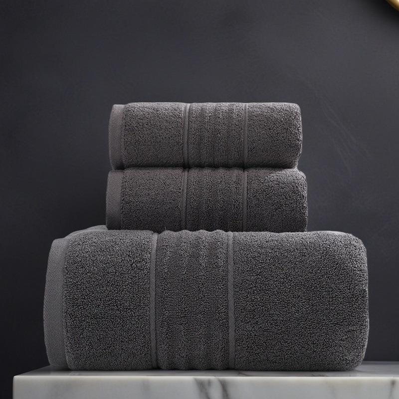 Pure Cotton Class A Soft Absorbent Embroidered Bath Towel - Luxurious, Thickened for Adults