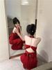Spicy Girl Halter Bandage Backless Bodycon Fishtail Dress for Spring/Summer