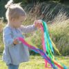 Non-Toxic 2Pcs Kids Outdoor Toy Montessori Style Sensory Toy Running Dance Ribbon Ring Bpa-Free Newborn Upwards Develop Colour Recognition