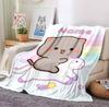 Custom Name Angel Cats Flannel Blanket Throw Blanket Soft Warm Sofa Bed Home Decor Unique Gift