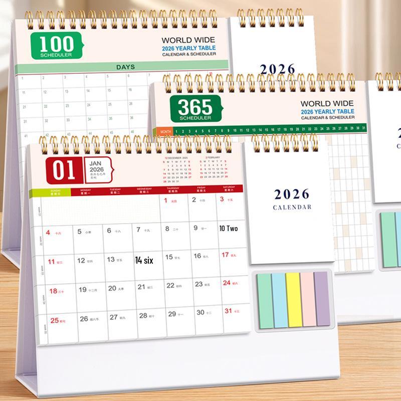 2026 Creative Desk Calendar: Monthly Self-Discipline Planner for Business and Office Workspace