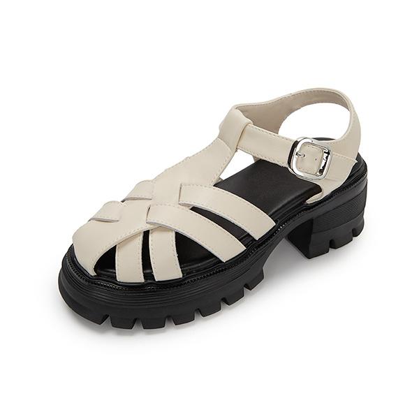 Mook Marisa Cowhide Fisherman Sandals Ivory 516523516Aq