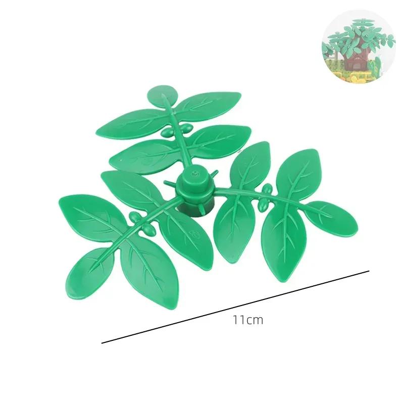 Große Bausteine Outdoor Wald Pflanzen Serie Blume Gras Baum Bauernhof Schmuck Zubehör Kompatible Szenen Spielzeug Kinder Bausteine