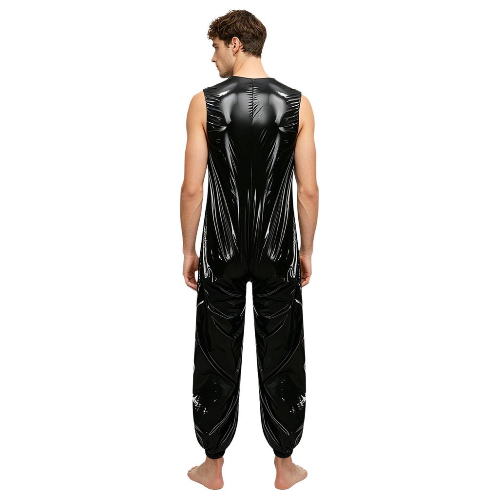 Heren Waterdichte Herbruikbare Luier Romper M-3XL Mouwloos Voorkant Rits Elastische Beenmanchetten Adaptieve Jumpsuit voor Volwassenen met Speciale Behoeften