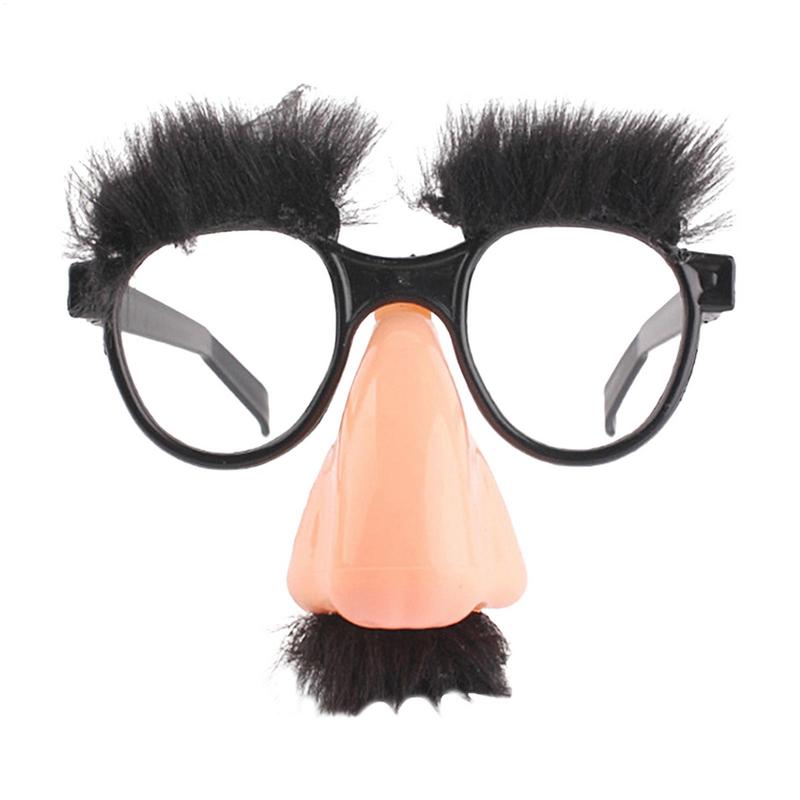Big Nose Glasses with Eyebrows Mustache Silly Funny Photo Props Halloween Party Eyeglasses Novelty Prank for Birthday Party