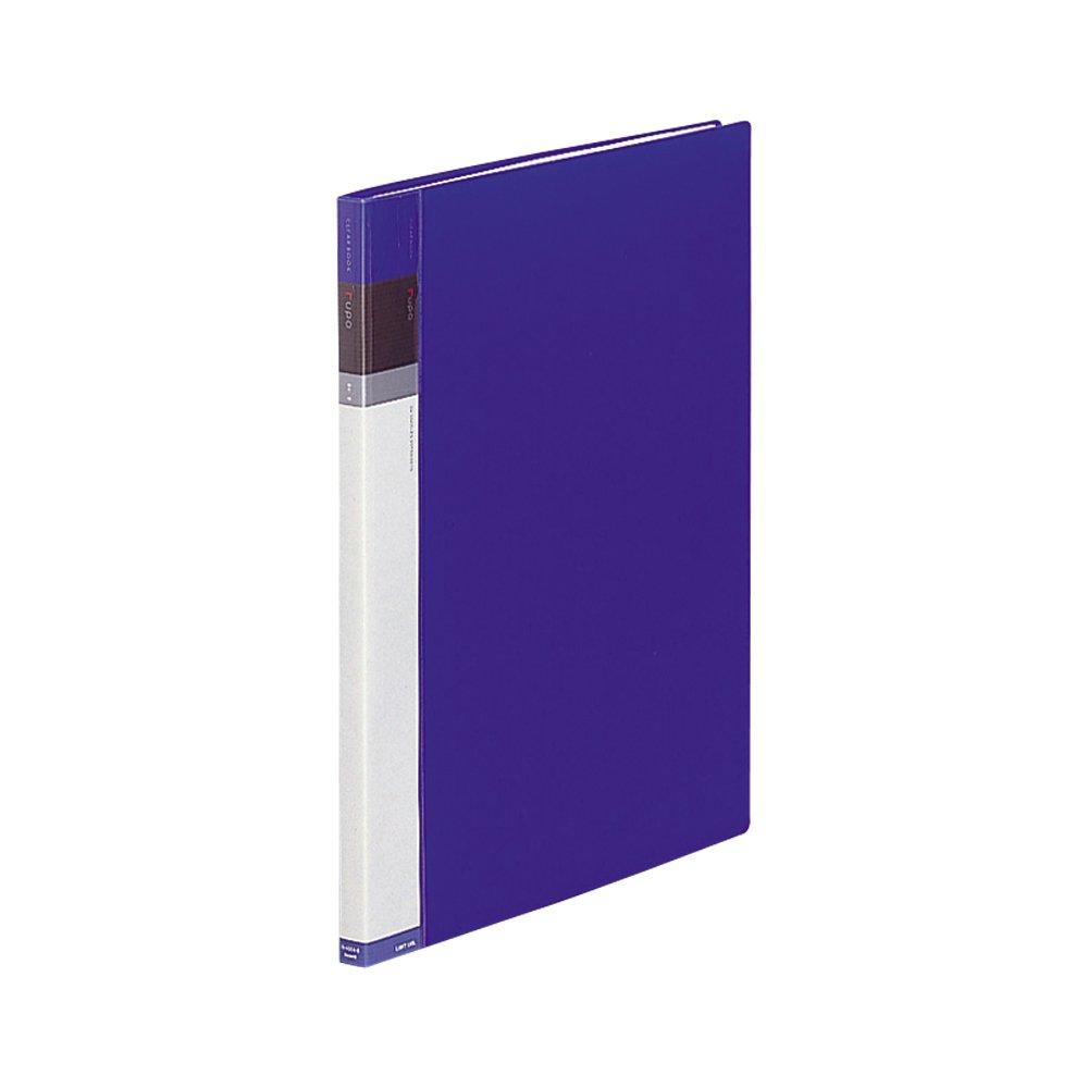 LIHIT LAB Clear File, B4, Interchangeable, 36-Hole, 20-Pocket, Indigo, N4604-8