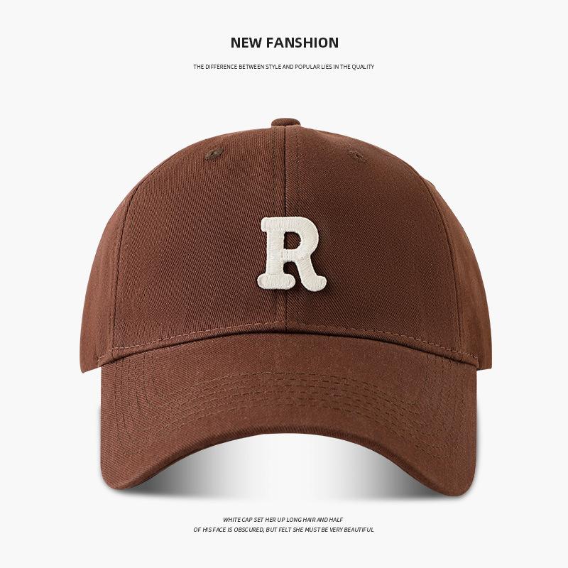 R Standard Big Head Circumference Baseball Cap, Children's Season Simple Style Versatile, Enlarged and Deepened Men's Cap