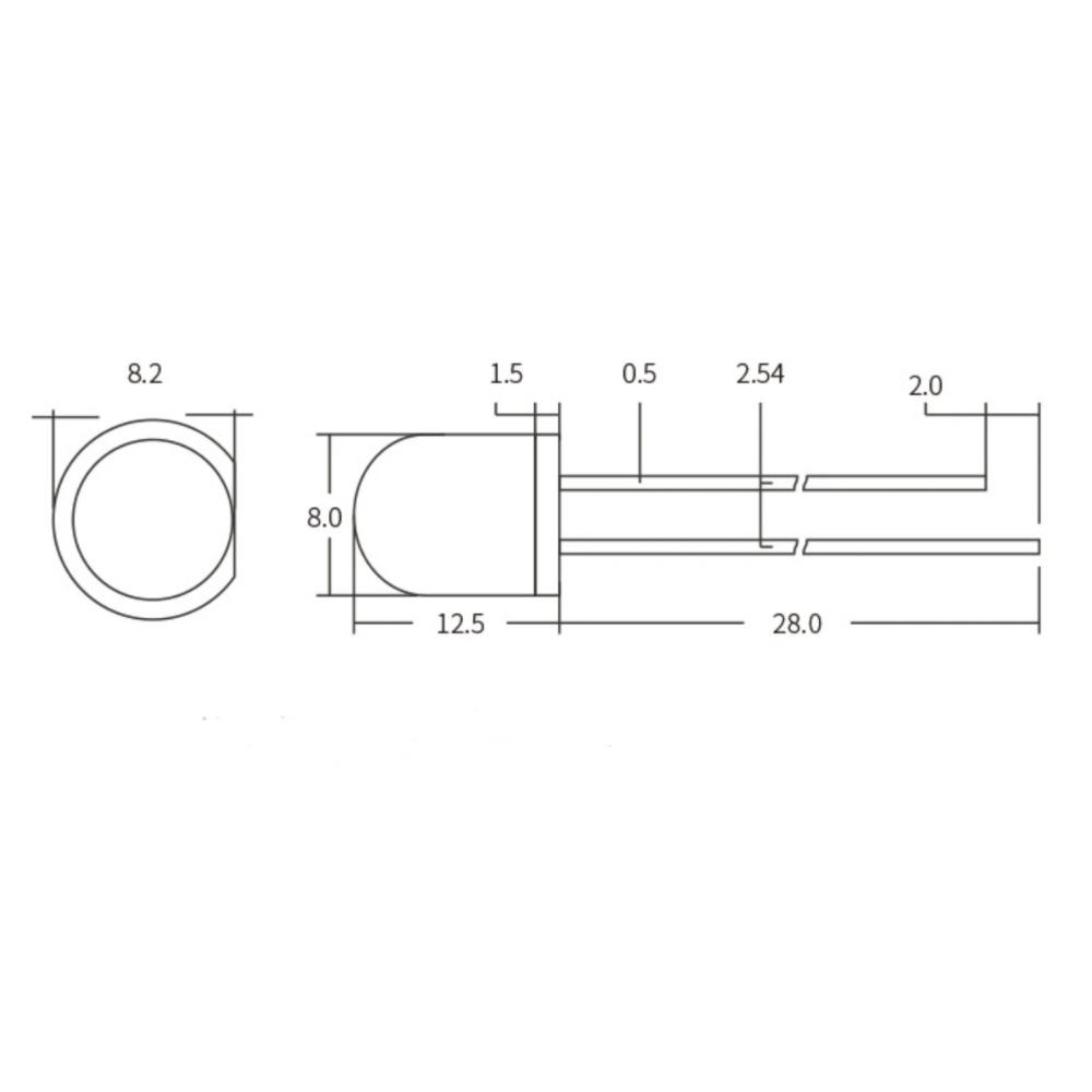 20 buc/50 buc Diode LED 8MM F8 Kit asortat Roșu Verde Albastru Galben Alb Diode emițătoare de lumină DIY