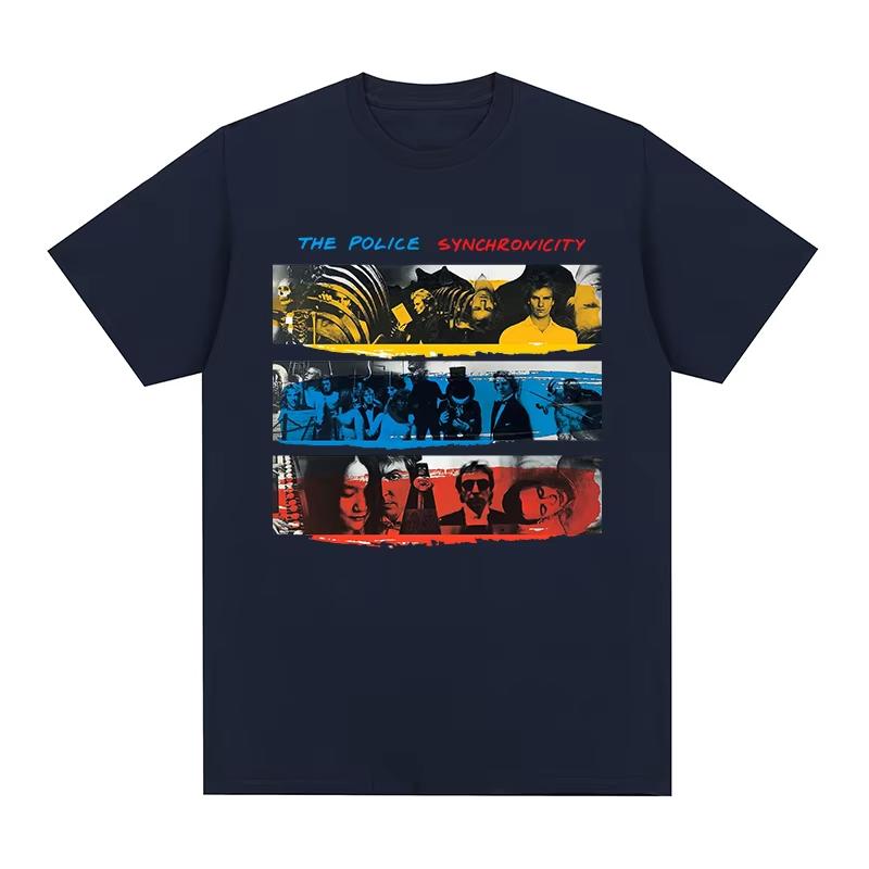 Hot Sale The Police Synchronicity Vintage Graphic T-shirt Men Women Hip Hop Streetwear Oversized T-shirt Breathable Streetwear Short Sleeve Casual Tee