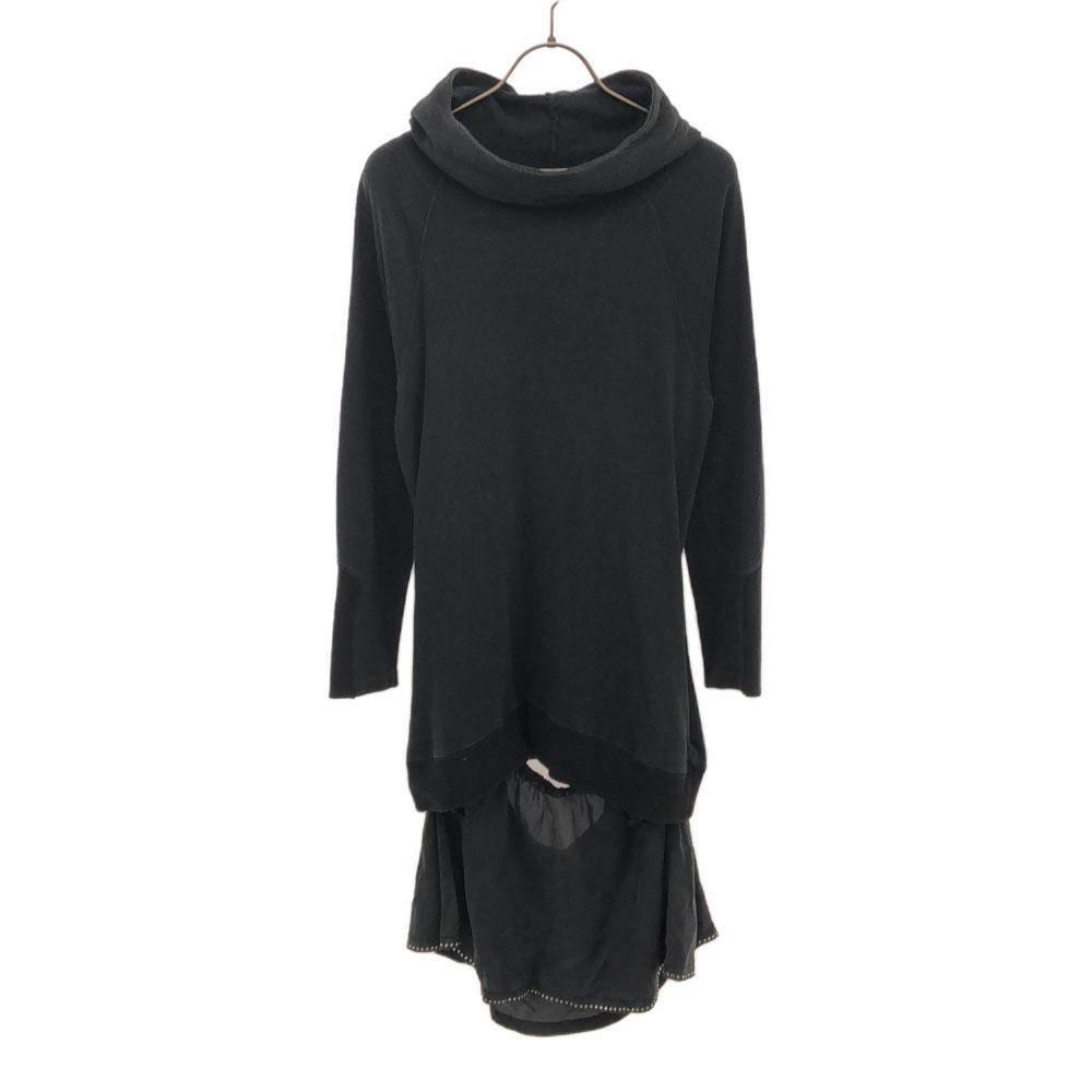 TOGA PULLA Made In Japan Long Sleeve Sweat Tunic 1 Black Back Brushed Women Used