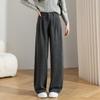 Damen High-Waist Weitbein Freizeithose
