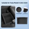 For Tesla Model X Under Seat Storage Box Center Console Wireless Charging Pad Armrest Storage Pad Organizer Tray Accessories 8Pc