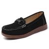 Spring and summer new soft-soled, anti-slip, flat-bottomed, breathable and casual mom leather shoes, single shoes and loafers