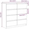 VidaXL Buffet Concrete Grey 100x35x99 Cm Engineered Wood, Storage Cabinet, Entryway Furniture, Accent Furniture, Furniture of 3328492