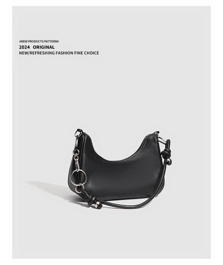 Women's 2025 Spring/Summer Fashion Textured Underarm Bag - Versatile Single Shoulder Dumpling Bag