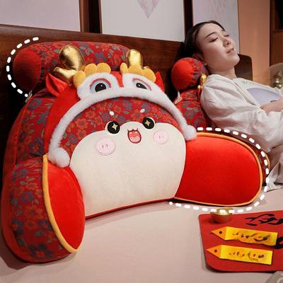 Red Bedhead Cushion Waist Cushion Soft Bag with Large Backrest for Bed Waist Protection Seasonal Availability of Pillows Office Rest Backrest Pad