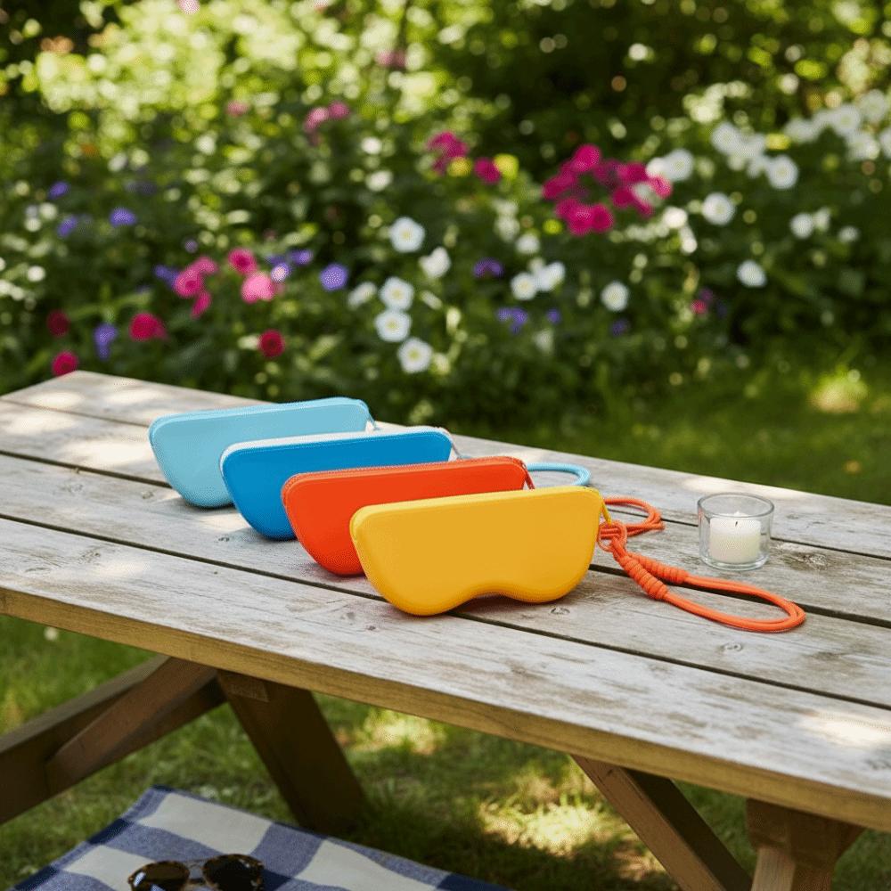 Weiche Silikon-Brillentasche Bonbonfarbene Sonnenbrillen-Aufbewahrungstasche für Outdoor-Aktivitäten