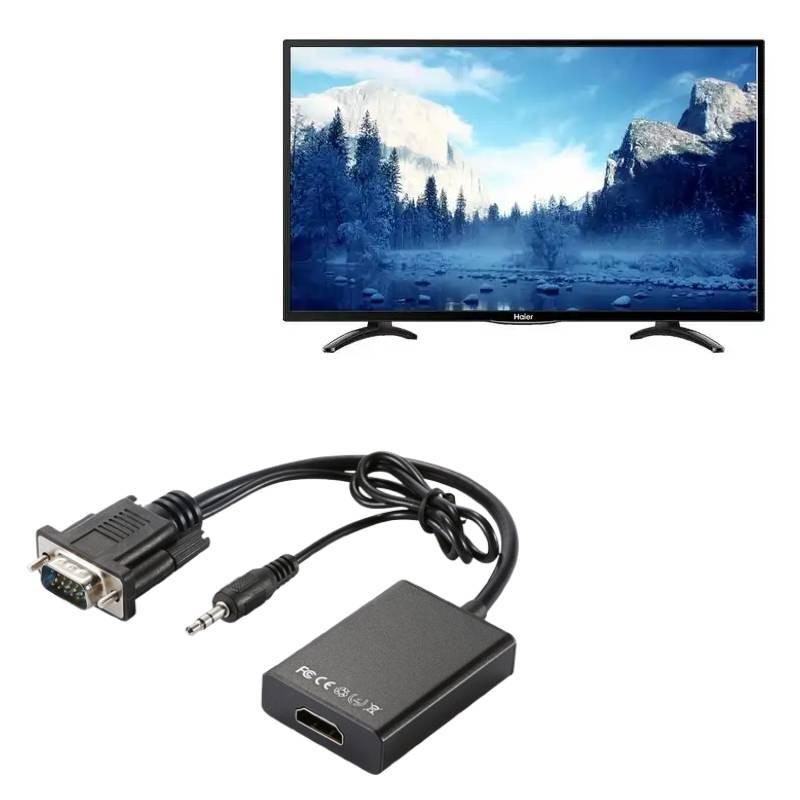 Vga To Hdmi Converter Cable Copper Core For Hdtv Monitor Pc Gaming Home Theater Setup