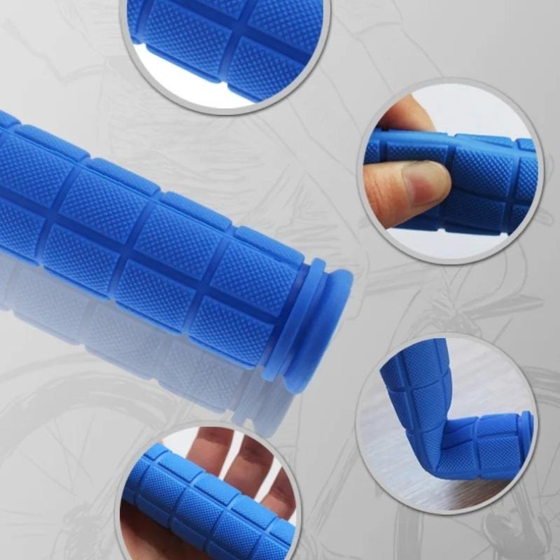 2PCS Bicycle Grips Rubber Bike Handlebar Grip MTB Mountain Bike Grip Accessories Anti-slip Bike Scooter Grip Cover Cycling Parts