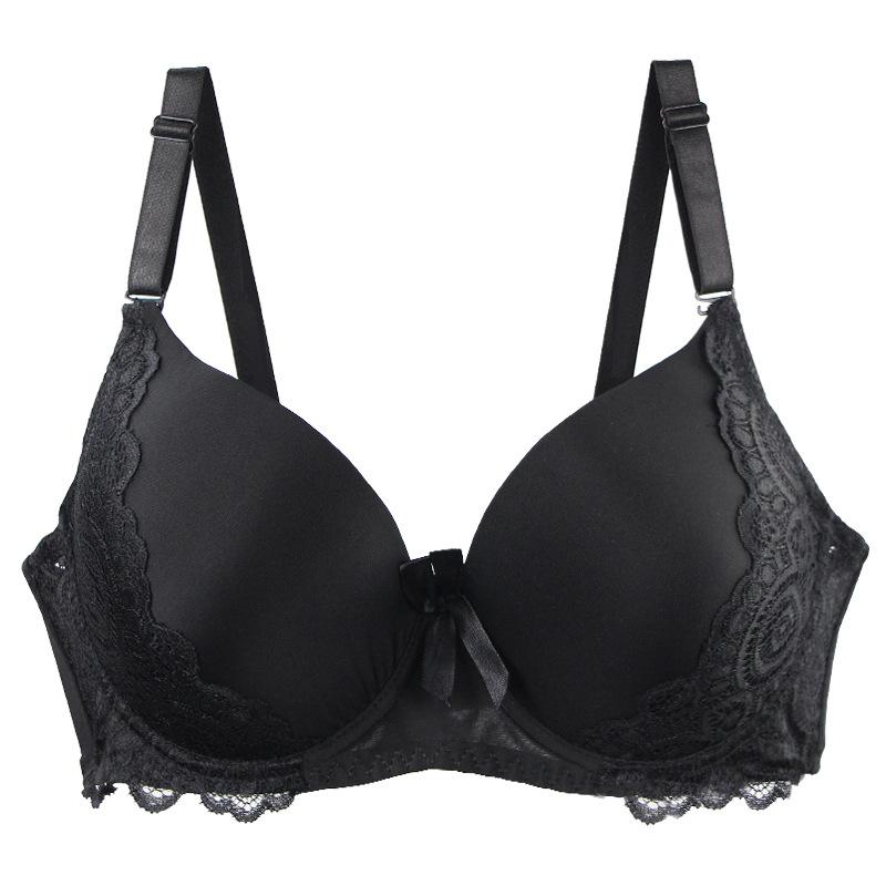 Plus Size French Lace Bra Comfortable Sexy Smooth Wireless Bra Women Full Coverage Shaping Supportive Underwear