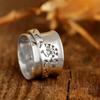 Vintage Creative Engraving Rotating Garland Ring Flower Rings Men's Women's Rings