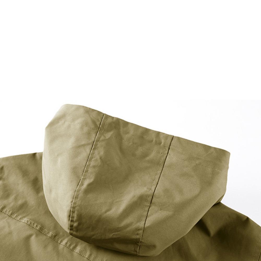 Winter Multiple Pockets Man Coats Loose Leisure Solid Windproof Tops New Man Coat Autumn Coats Man