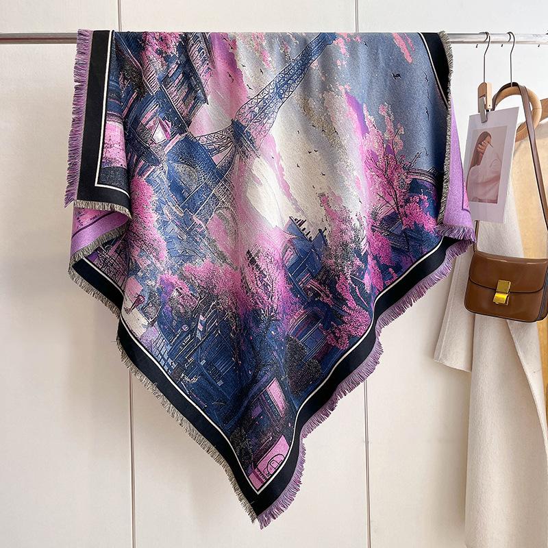 Imitation Cashmere Air-Conditioned Room, High-End Shawl, Big-Name Internet Celebrity Warm Scarf, Versatile Square Scarf