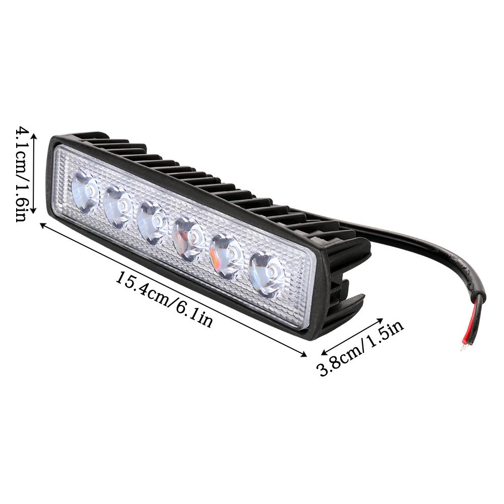 DC12V 18W Motorcycle LED Light Driving Spotlight Work Light 800LM 6500K-7500K White Light