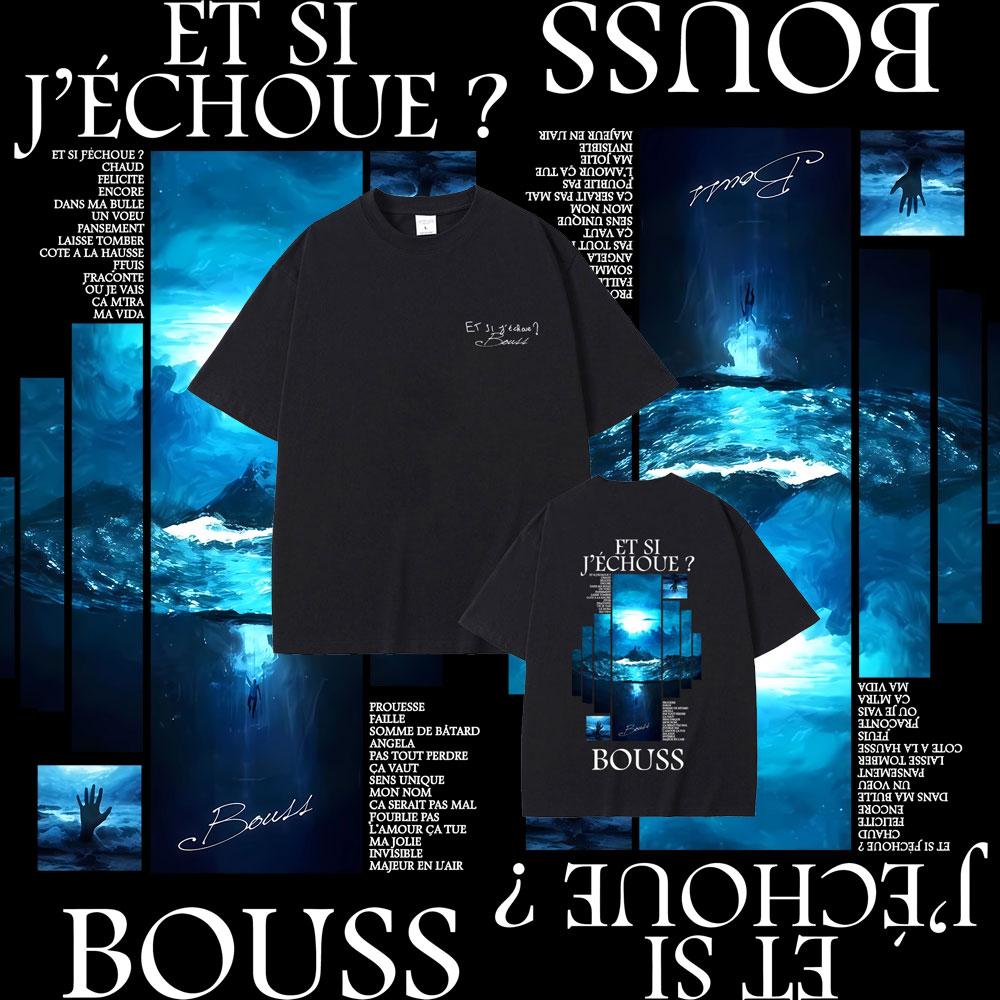 Rapper BoussEt Si Jechoue Album Graphic Tshirt Men Women Hip Hop Fashion Pop Music Tshirts Male Casual Cotton Vintage T Shirt