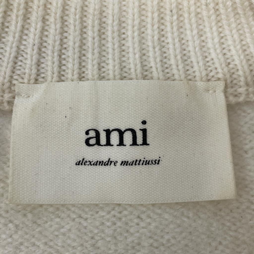 Ami Paris UKS002.018 Hauts en maille logo point unique blanc M blancOccasion