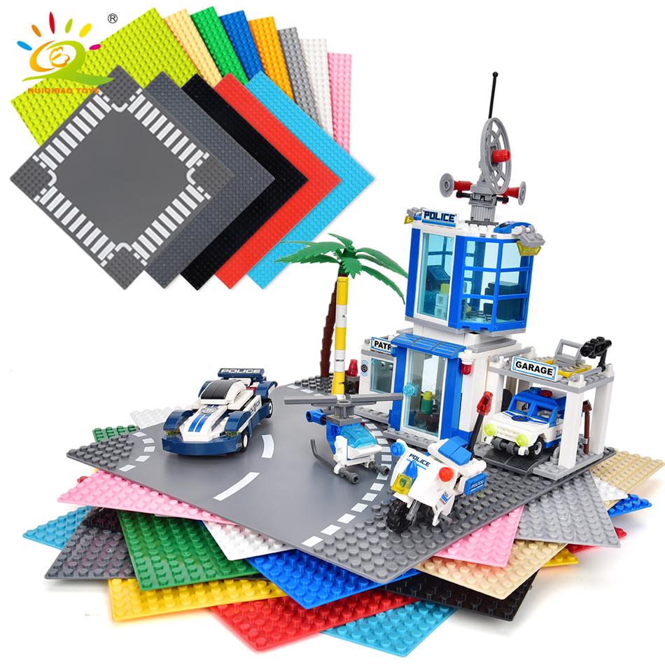 Non-Toxic 4Pcs Classic Base Plates Blocks 32X32 Dots Building Baseplates Bricks Assembly City Moc Friends City Construction Toys