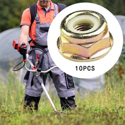 10x Thread Nuts Trimmer M10x1.25 Supplies Lightweight Brush Cutter Equipment Accessories Parts