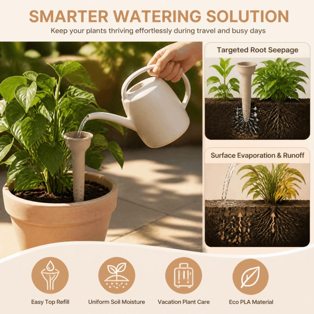 4pcs Wear-resistant Plant Irrigation Funnel Automatic Plant Drip Irrigation Device for The Lazy
