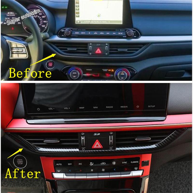 Central Control AC Air Conditioning Warning Light Lamp Strip Cover Trim ABS Accessories For Kia Forte / Cerato / K3 -
