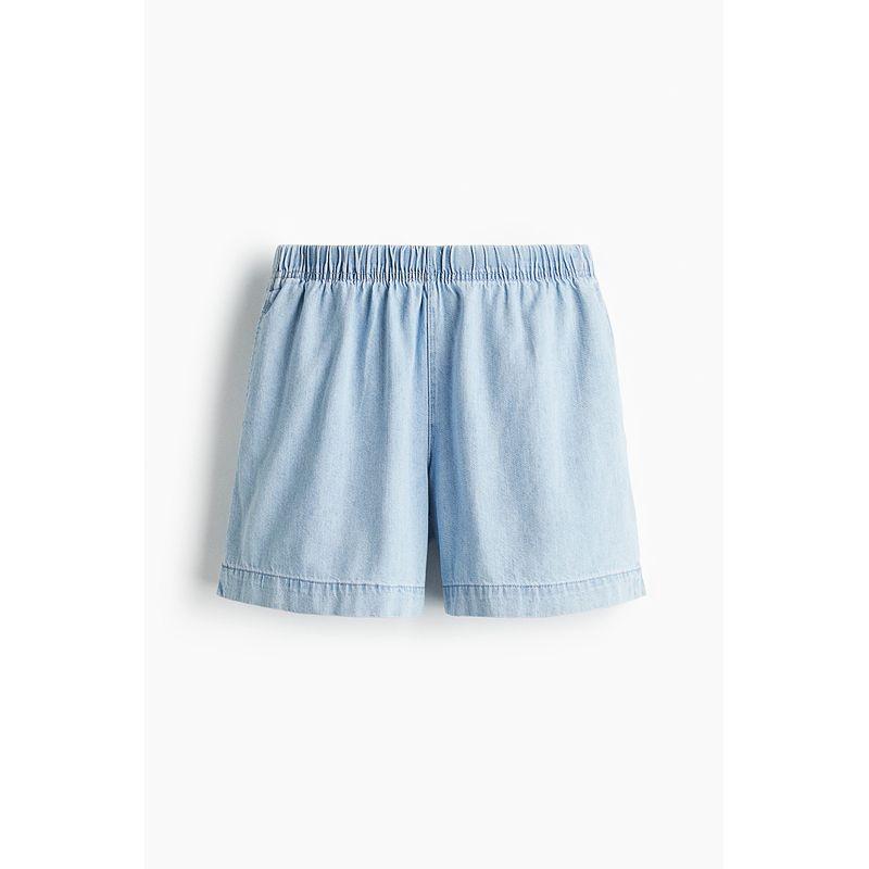 

HM Women s Jeans 2025 Summer New Arrival Straight Elastic Waist Commute Leisure Denim Shorts 1290168