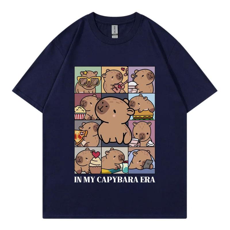 In My Capybara Era T-Shirt Clothing Fashion Short Sleeve T Shirts Summer Casual Loose Cotton T-Shirts Streetwear