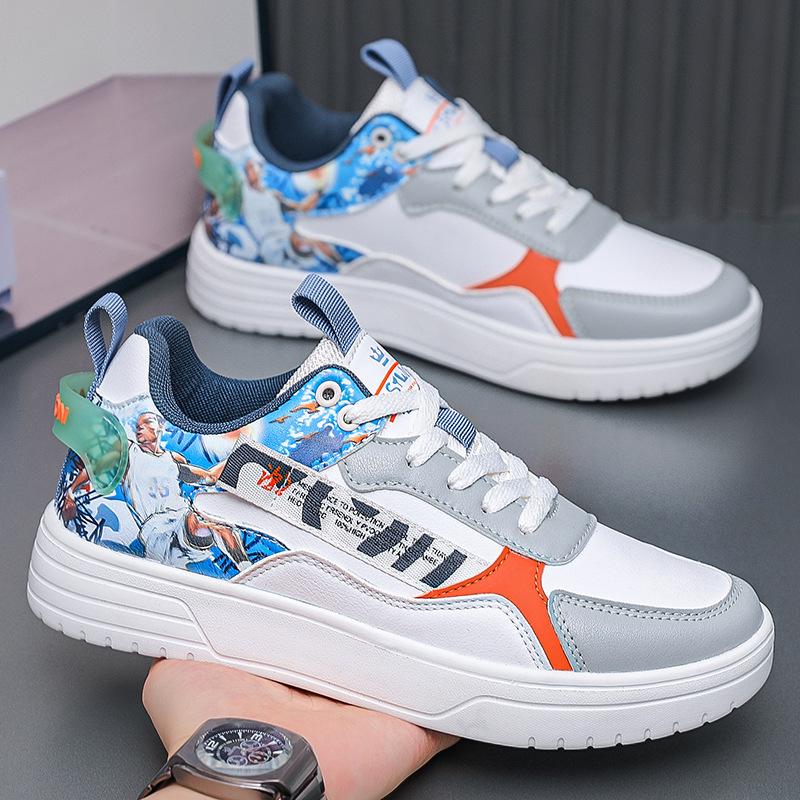 Raw shoes Large size widened and enlarged autumn waterproof student board shoes Youth casual shoes