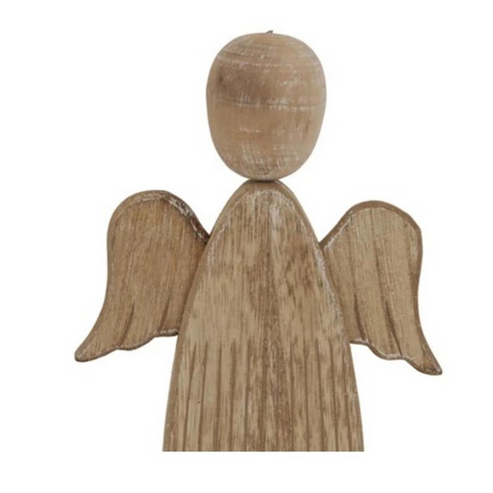 Hill Interiors Natural Wood Angel Christmas Decoration