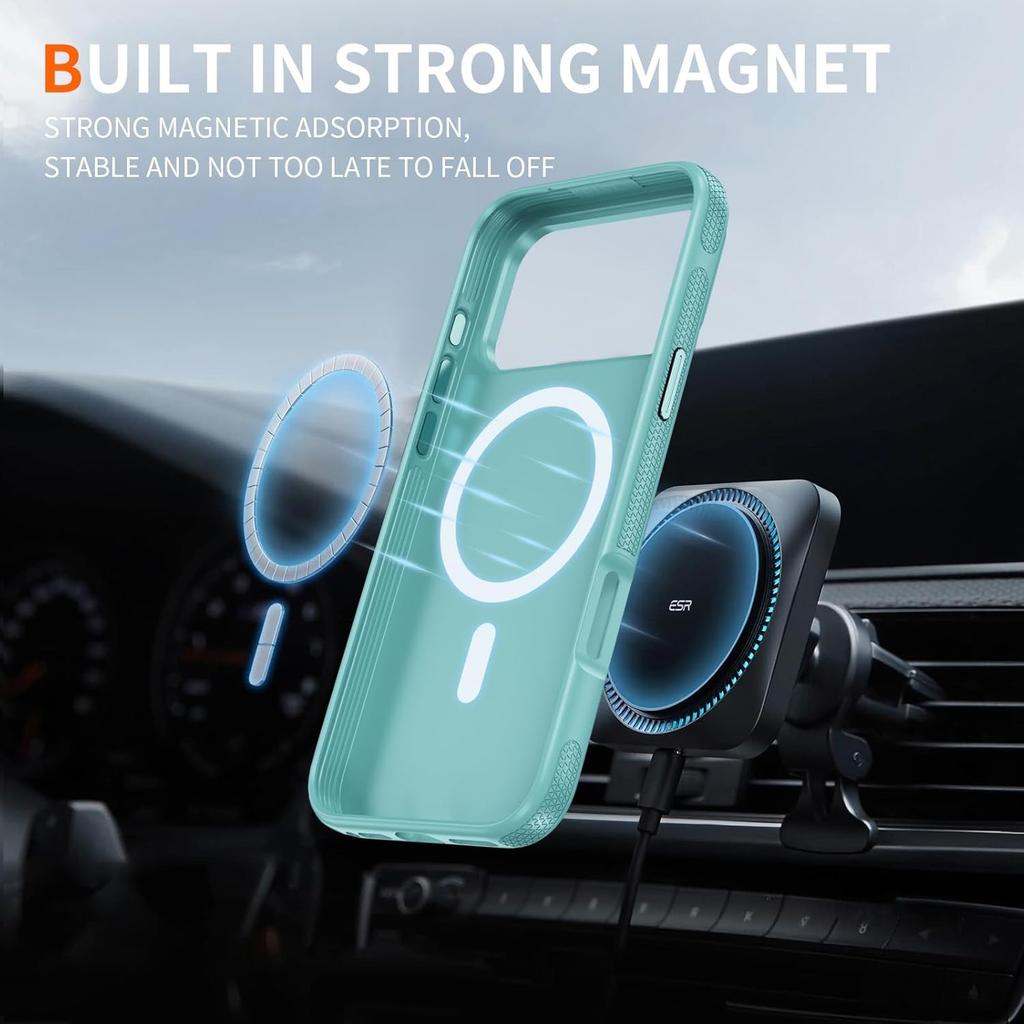 For iPhone 17 Pro Case Compatible with MagSafe PC + TPU Anti-Slip Side Edge Phone Cover