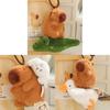 Delightful Capybara Plush Hanging Keychain Made From Luxurious Mink Plush Fabric