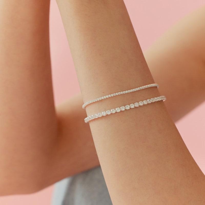 Murmur [925silver]Simple Tennis Bracelet