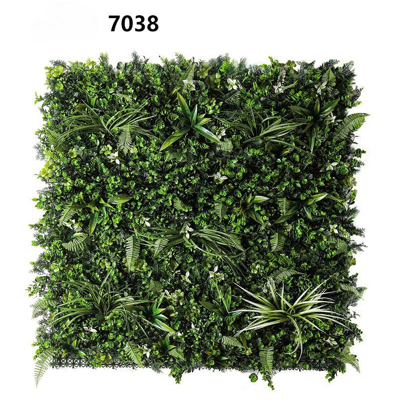 

1*1 Meter Simulated Sun Protection Plant Wall Green Plant Background Wall Plastic False Lawn Door Head Outdoor Decorative Flower Wall Lawn 7038