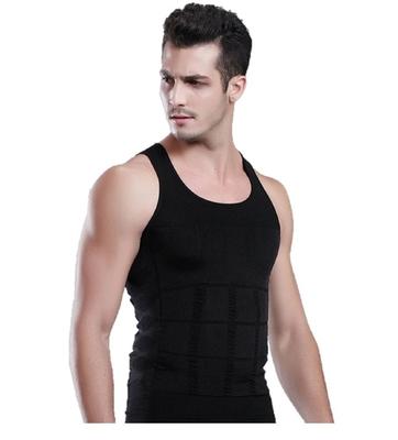 Inner Posture and Toning Tank Top Men's Shapewear, Shirt, Corrector, Slouching, (Size 6, Black, XL)